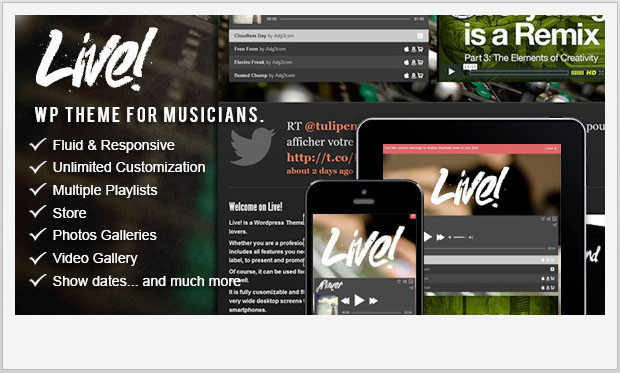Live! - Musicians WordPress Themes
