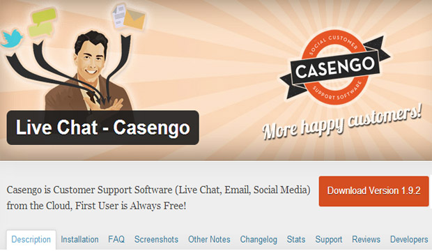 Live chat- Casengo Plugin