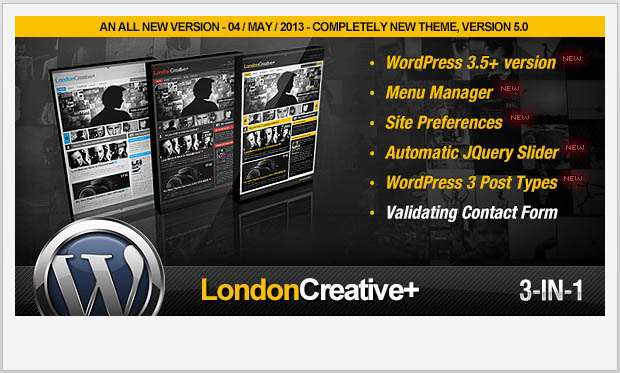 London Creative + - Creative WordPress Theme