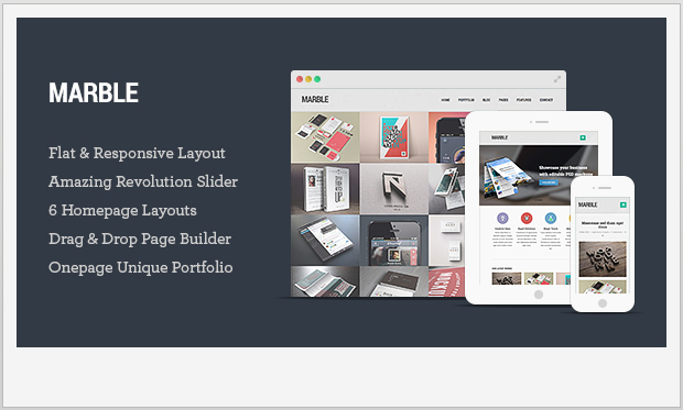 Marble -Flat Design WordPress theme