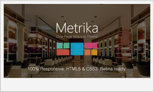 Metrika -Flat Design WordPress theme