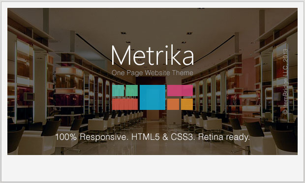 Metrika - One Page WordPress Theme