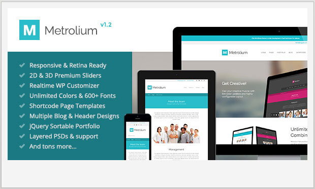 Metrolium - Metro Style WordPress Theme