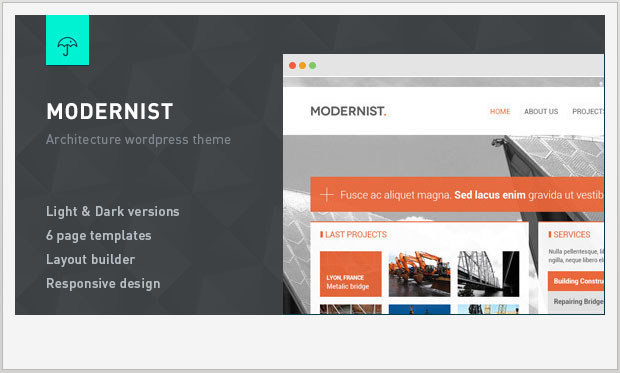 Modernist - Architects WordPress Theme
