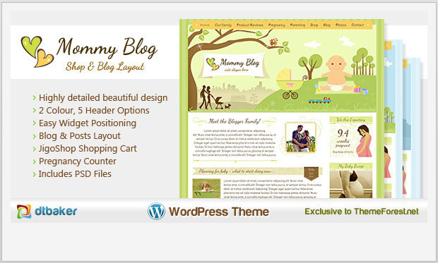 Mommy Blog - JigoShop Powered WordPress Theme