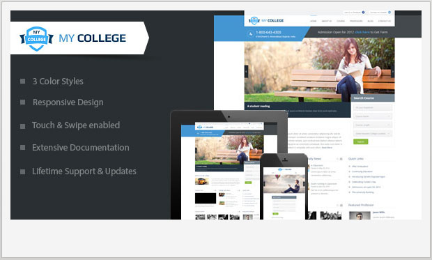 My College - Education WordPress Theme