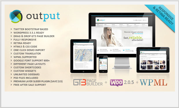 Output - Bootstrap WordPress Theme