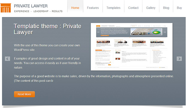Private Lawyer - wordpress theme for attorneys