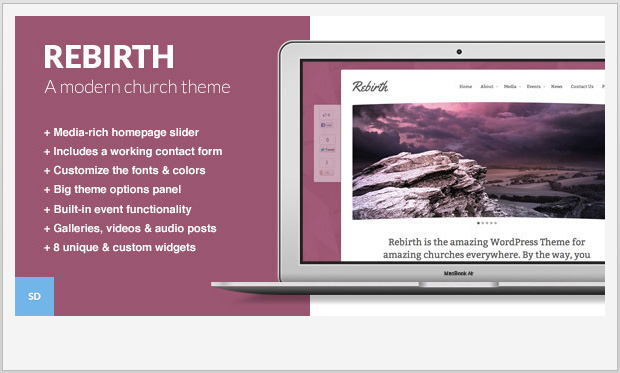 Rebirth -WordPress Theme for Churches