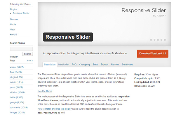 Responsive Slider -WordPress jQuery Slideshow Plugin