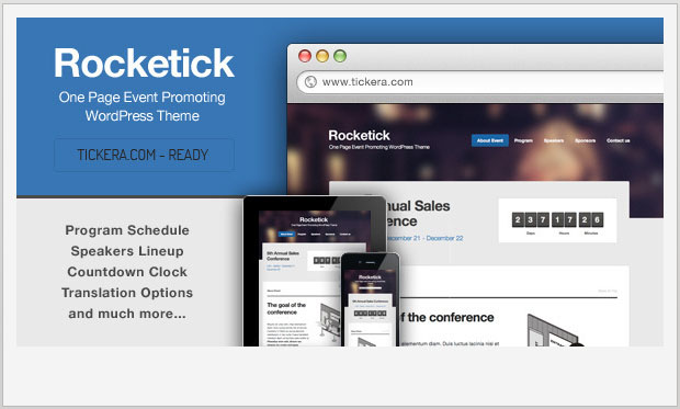 Rocketick - Events and Conferences WordPress Theme