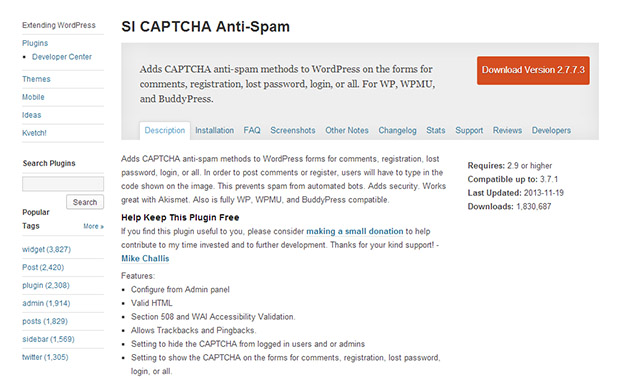 SI Captcha Anti-Spam -WordPress Captcha Plugin