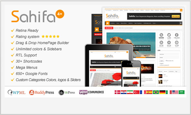 Sahifa - News Website WordPress Theme