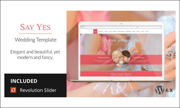 Say yes - Notch Wedding WordPress Themes