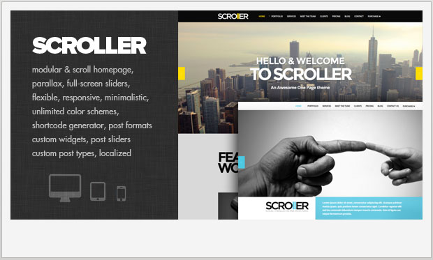 Scroller - Minimalist WordPress Themes