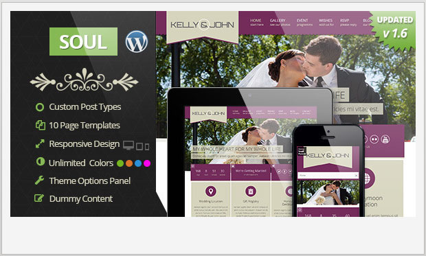 Soul -Notch WordPress Theme for Wedding Websites