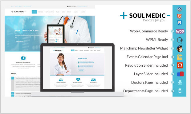 SoulMedic - Dentist WordPress theme