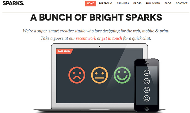 Sparks Best WordPress theme for creative agencies