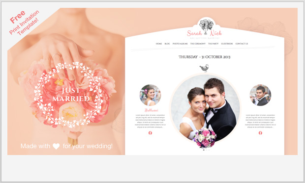The Wedding Day -Notch WordPress Theme for Wedding Websites