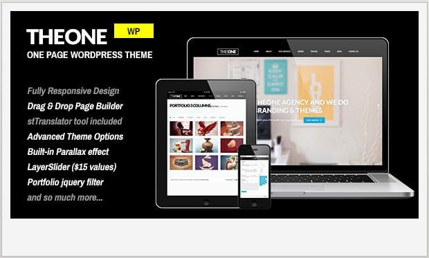 TheOne - One Page WordPress Theme