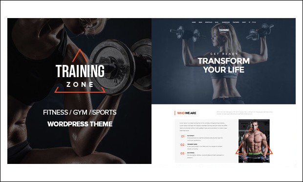 Training Zone - Gym and Fitness WordPress Themes