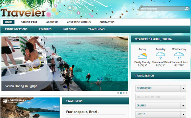 Traveler - Travel Agency WordPress Theme