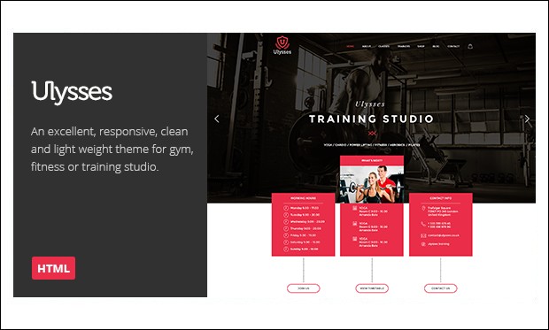 Ulysses - Gym and Fitness WordPress Themes