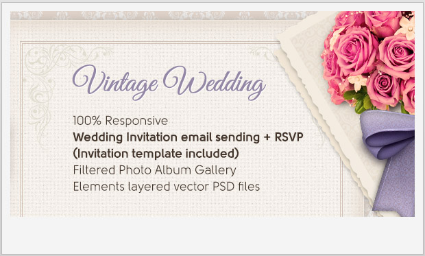 Vintage Wedding -Notch WordPress Theme for Wedding Websites