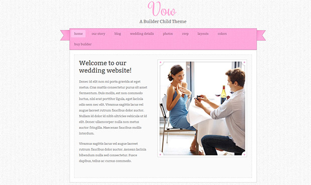 Vow -Notch WordPress Theme for Wedding Websites