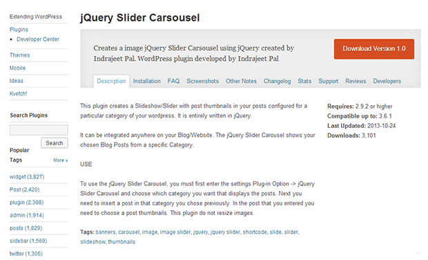 jQuery Slider Carousel -WordPress jQuery Slideshow Plugin