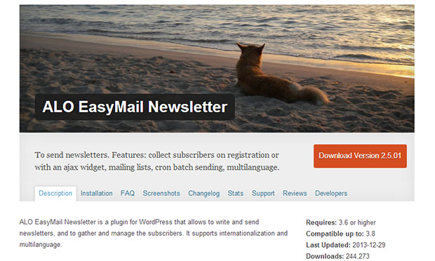 Alo Easymail -WordPress Newsletter Plugin