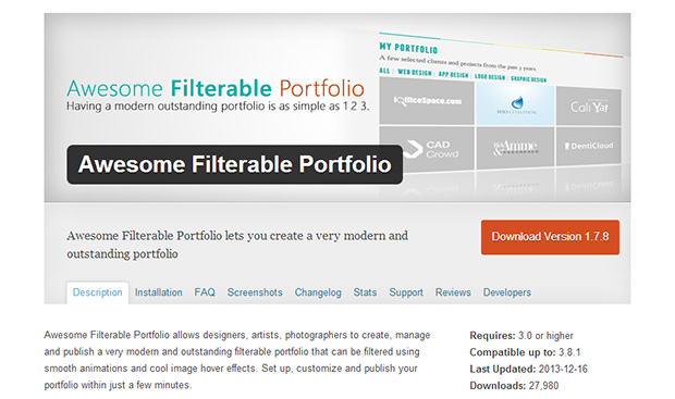 Awesome Filterable Portfolio Plugin