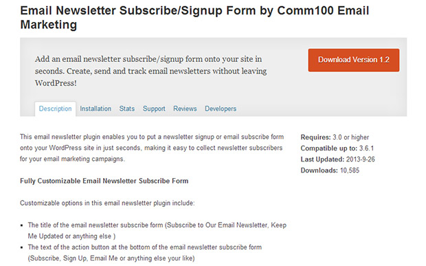Email Newsletter Subscribe Signup Form -WordPress Newsletter Plugin