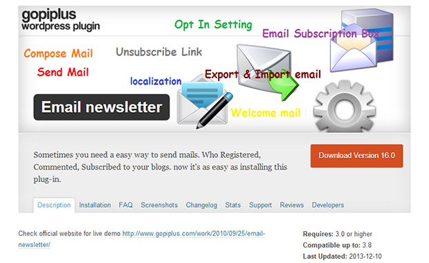 Email Newsletter -WordPress Newsletter Plugin