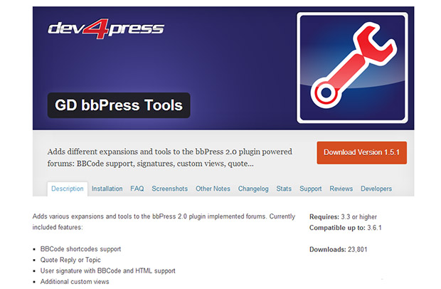 GD bbPress Tools -WordPress Plugin