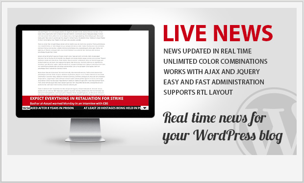 Live News -WordPress News Ticker or News Scroller Plugin