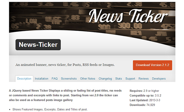 News Ticker -WordPress News Ticker or News Scroller Plugin