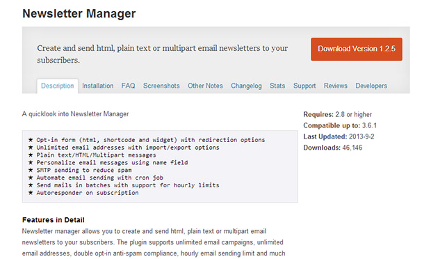 Newsletter Manager -WordPress Newsletter Plugin