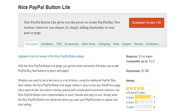 Nice PayPal Button Lite -Notch WordPress PayPal plugin