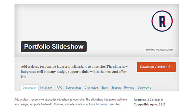Portfolio Slideshow WordPress plugin