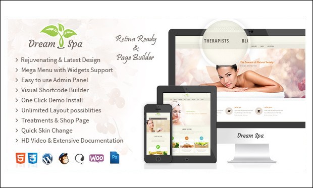 Dream Spa - WordPress Templates for Salons and Spas