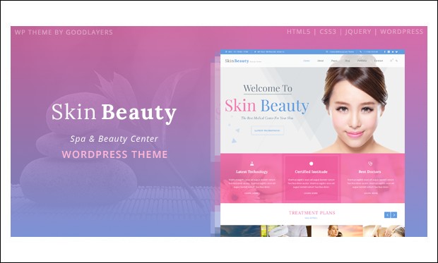 Skin Beauty - WordPress Templates for Salons and Spas