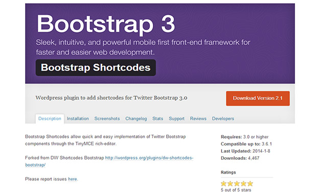 Bootstrap Shortcodes -WordPress Bootstrap plugin