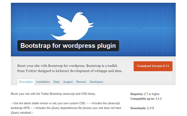 Bootstrap for WordPress plugin