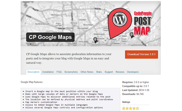 CP Google Maps Plugin