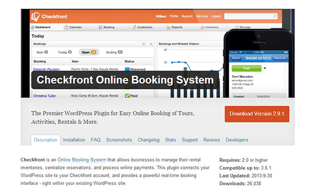 Checkfront Online Booking System -WordPress Booking Plugin