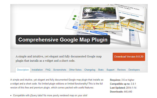 Comprehensive Google Map Plugin