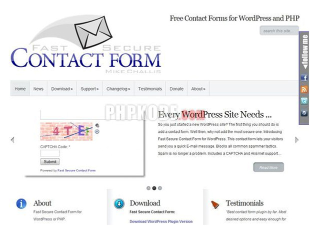 Contact form plugin