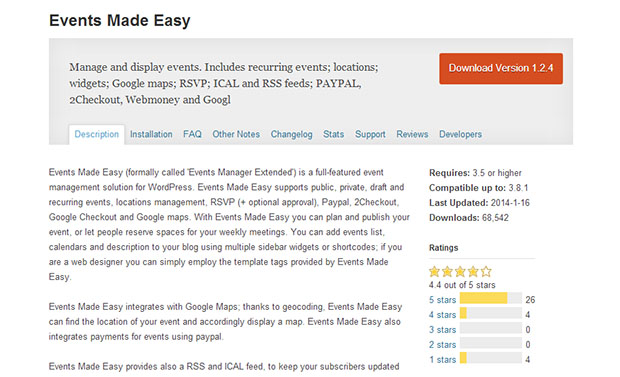 Events Made Easy -Wordpress Events Plugin