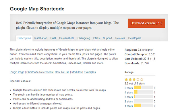 Google Map Shortcode Plugin